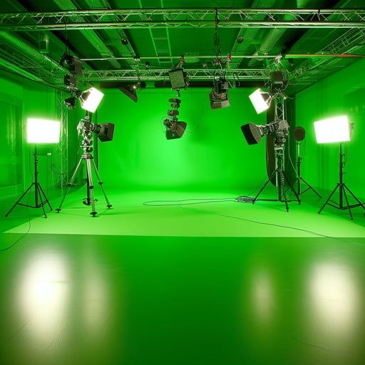 green-studio-setup-stockcake